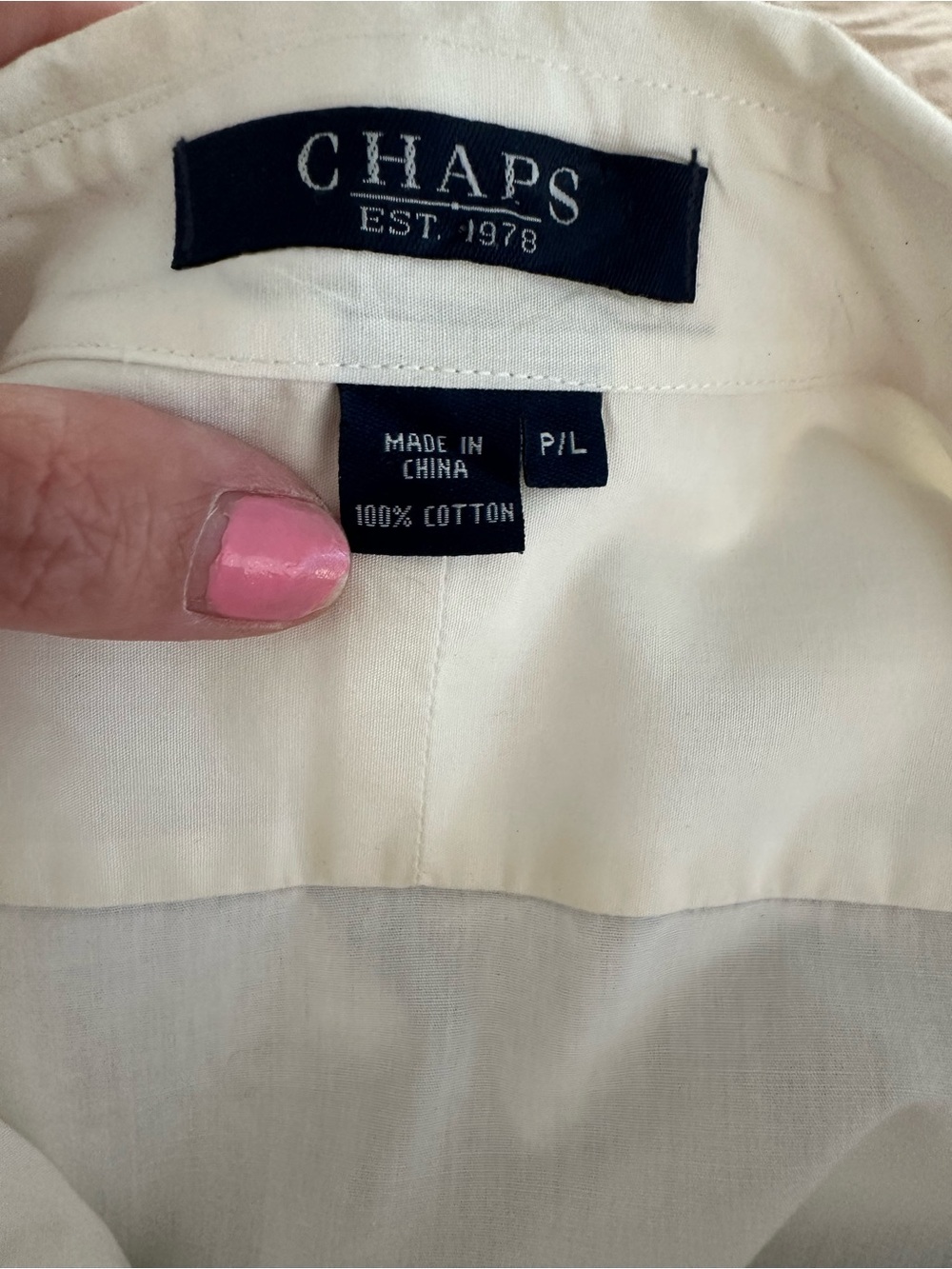 Chaps White Ruffle Front Blouse - Picture 6 of 7